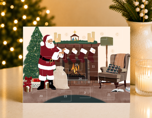 Fireplace with Santa Advent Calendar