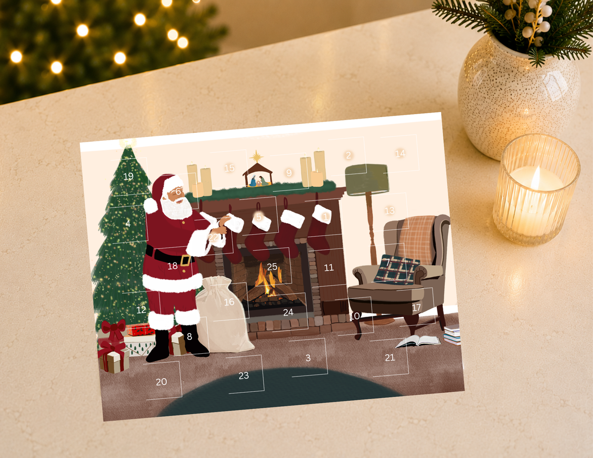 Fireplace with Santa Advent Calendar