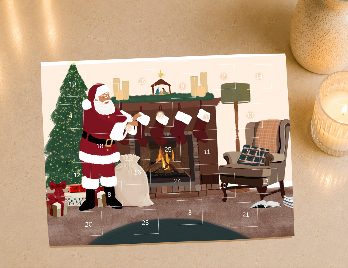 Fireplace with Santa Advent Calendar