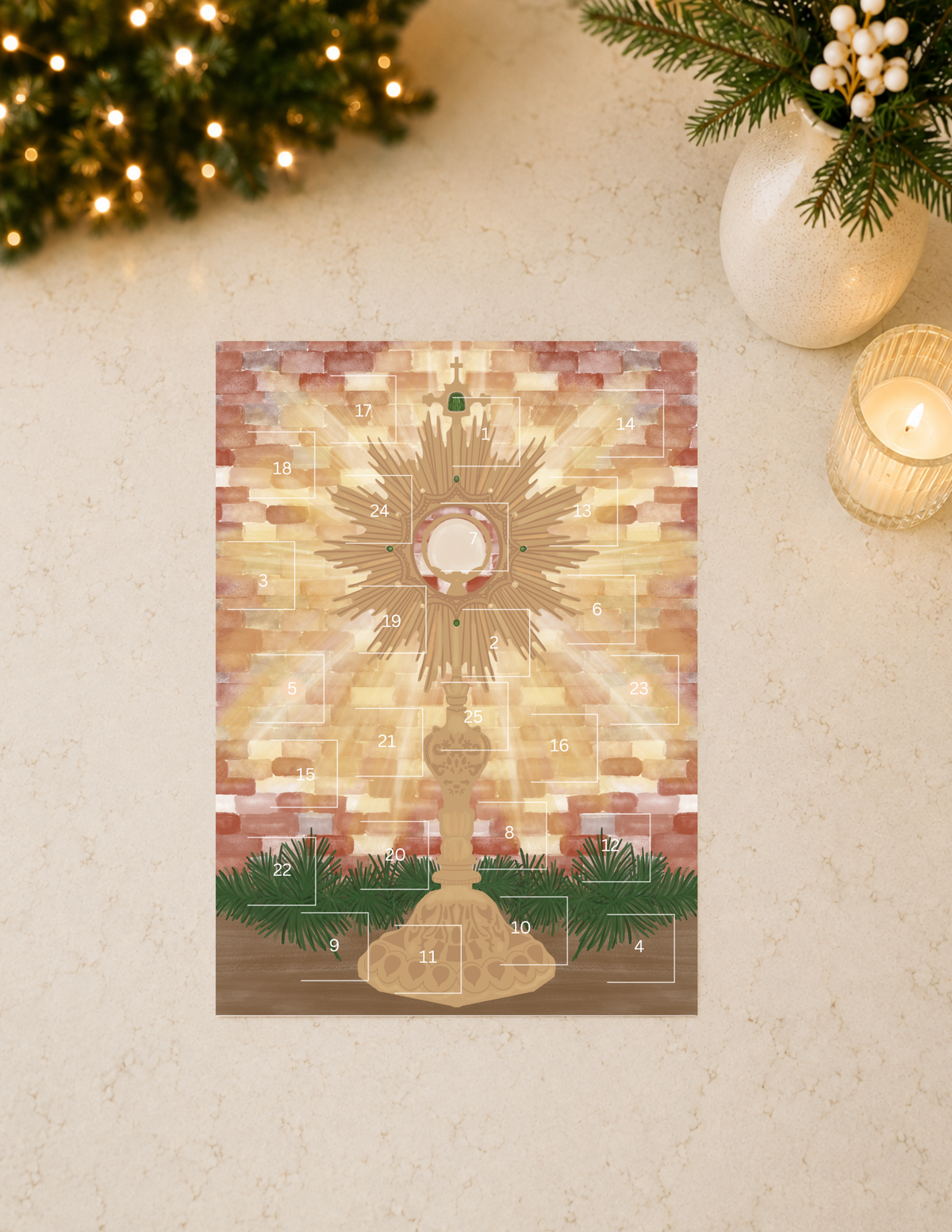 Eucharist Red Brick Advent Calendar